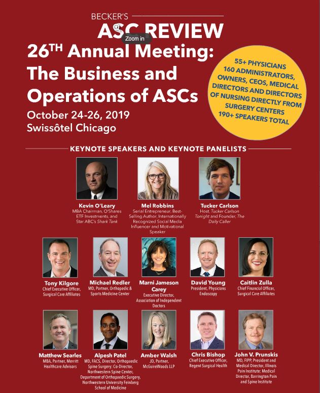 Becker's ASC 25th Annual Meeting The Business and Operations of ASCs